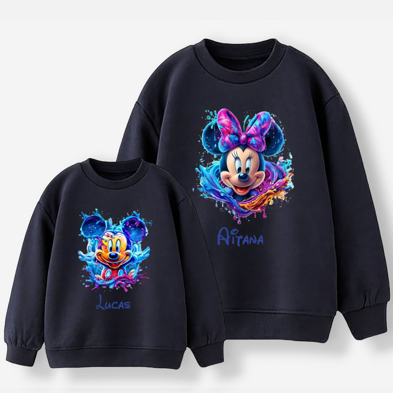 Sudadera Mickey-Minnie Splash Personalizada