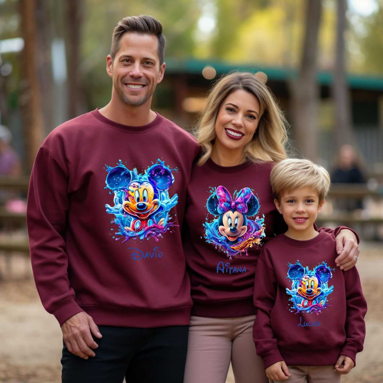 Sudadera Mickey-Minnie Splash Personalizada