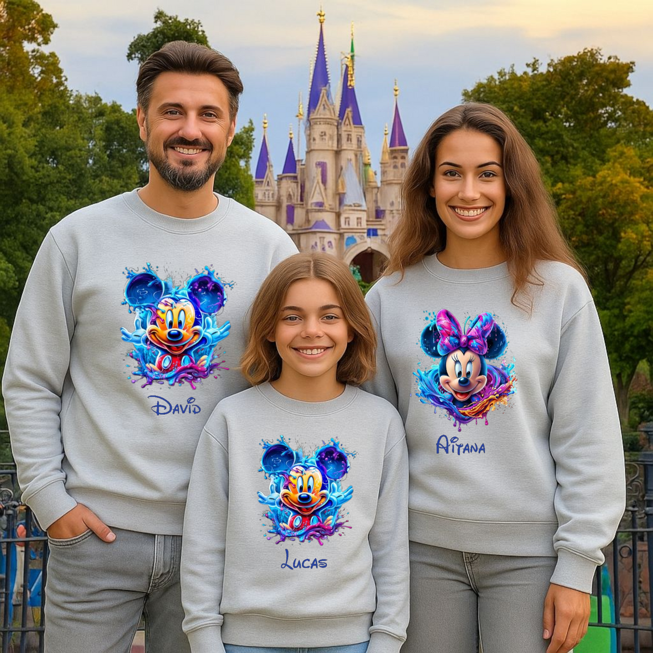 Sudadera Mickey-Minnie Splash Personalizada