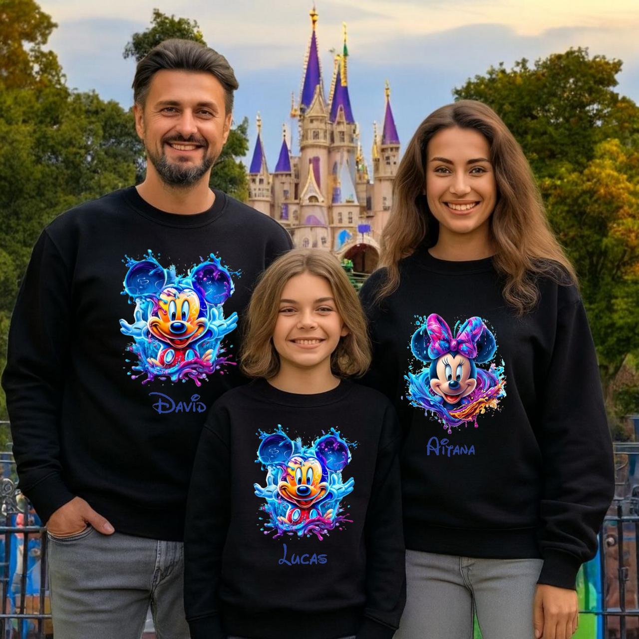 Sudadera Mickey-Minnie Splash Personalizada