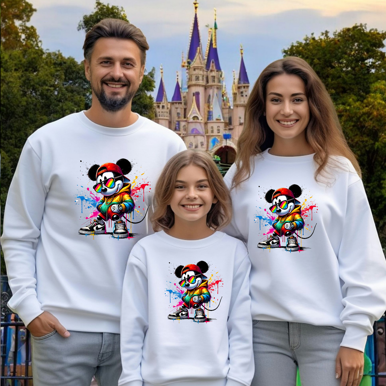 Sudadera Mickey Arcoiris