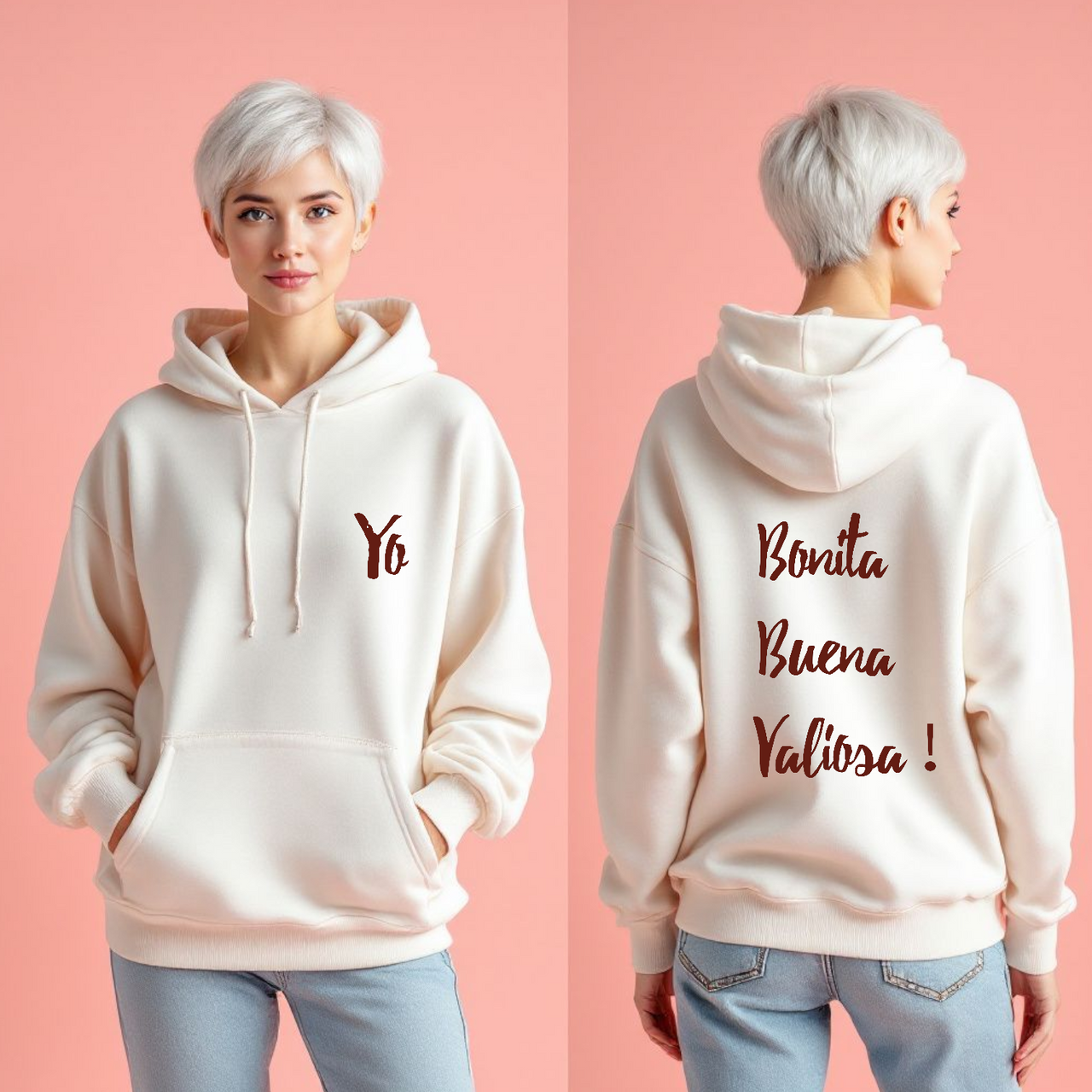Sudadera Capucha Yo Bonita Buena Valiosa!