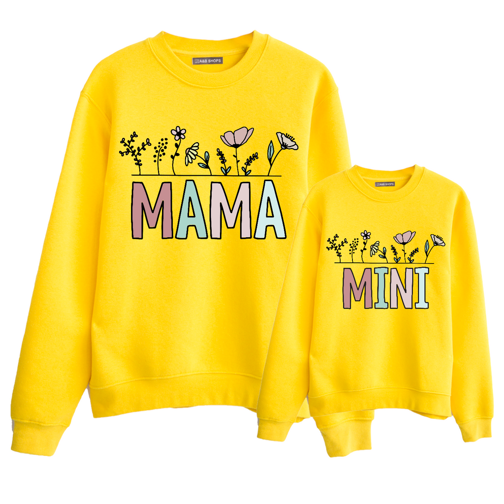 Sudadera Mama-mini romantic flowers