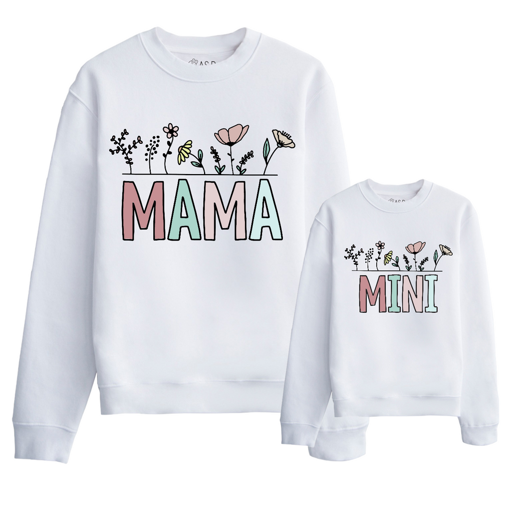 Sudadera Mama-mini romantic flowers