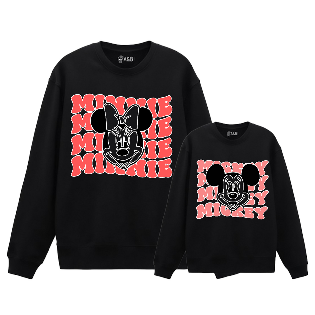 Sudadera Minnie & Mickey names