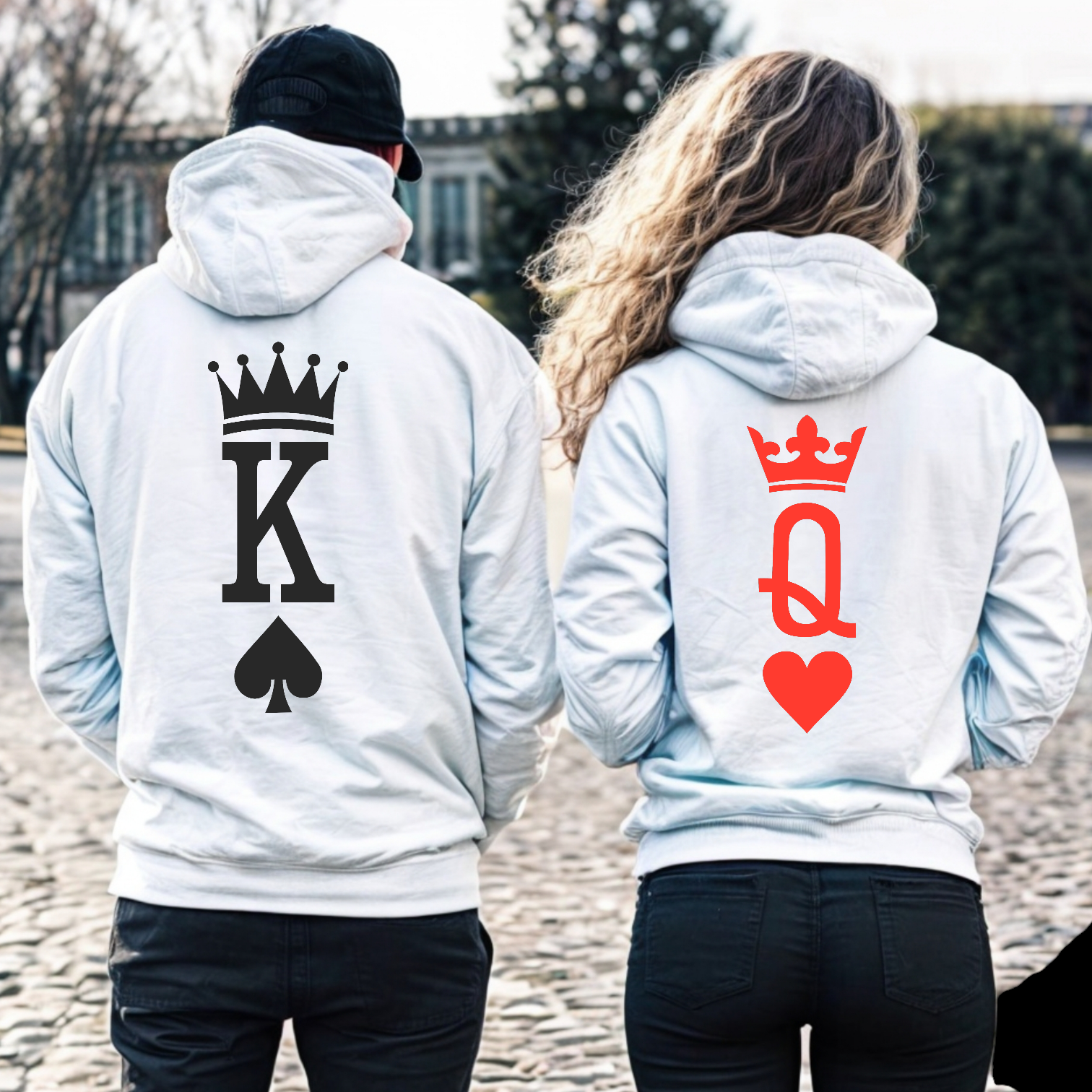 Sudadera Capucha King Queen Parejas