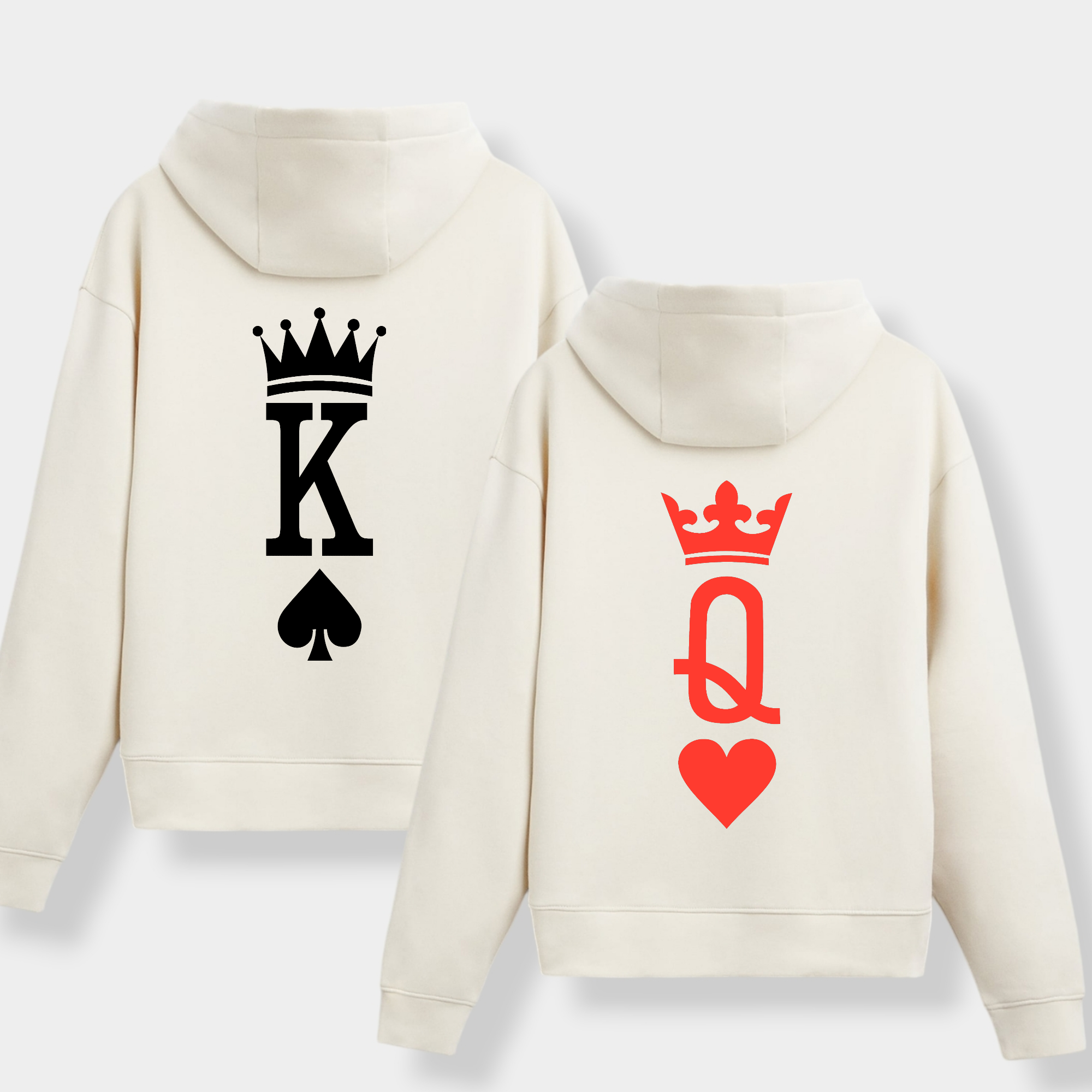 Sudadera Capucha King Queen Parejas