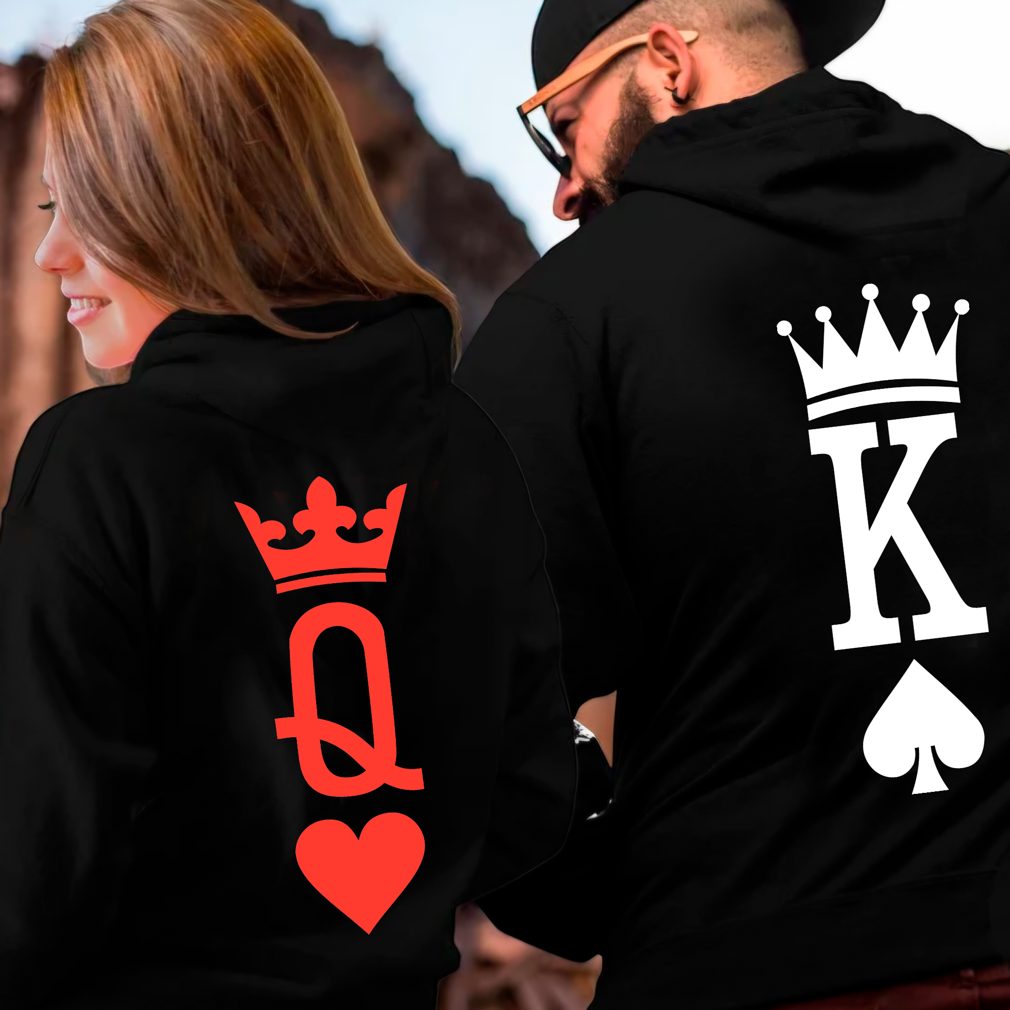 Sudadera Capucha King Queen Parejas