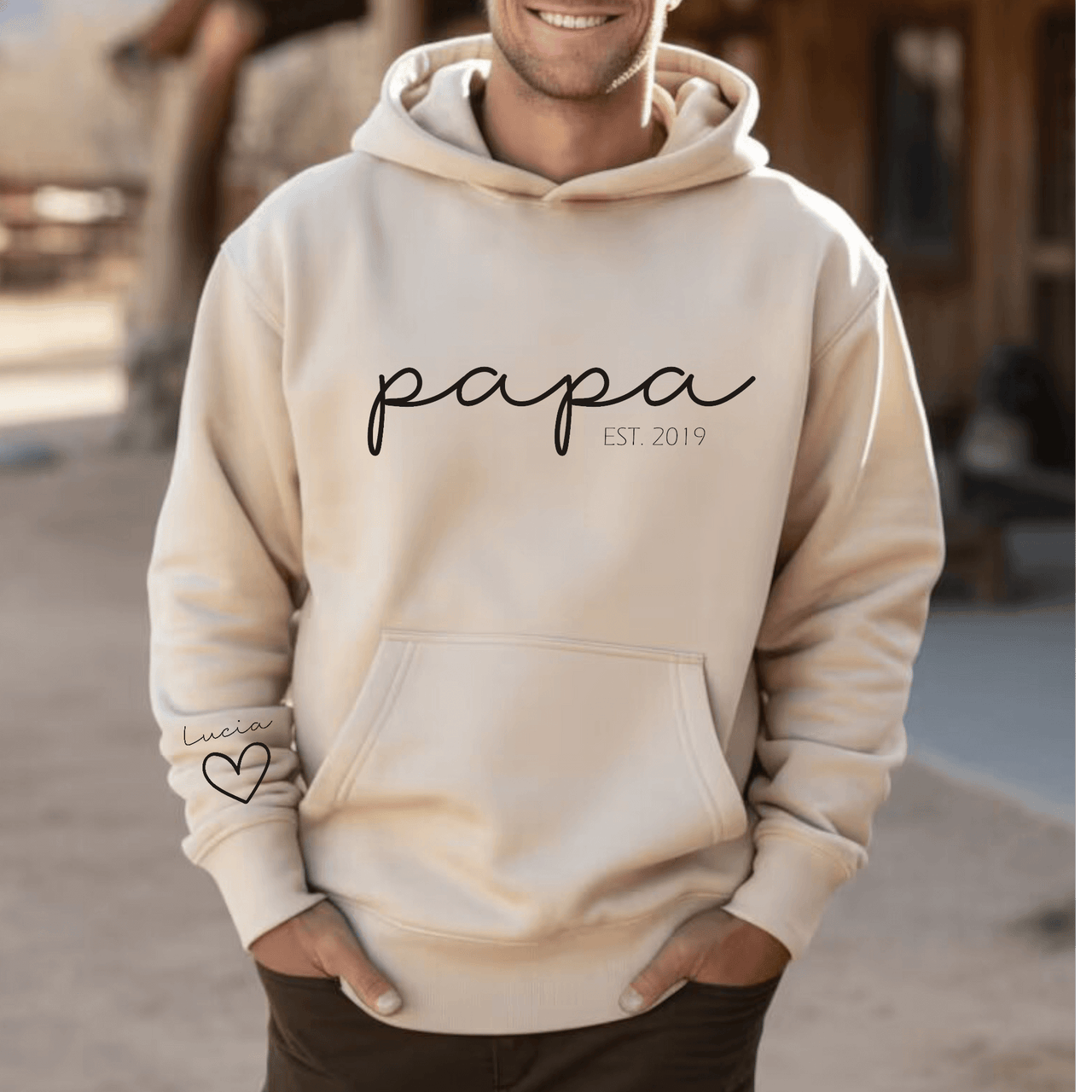 Sudadera Capucha Papá-Mamá Mini Cuore