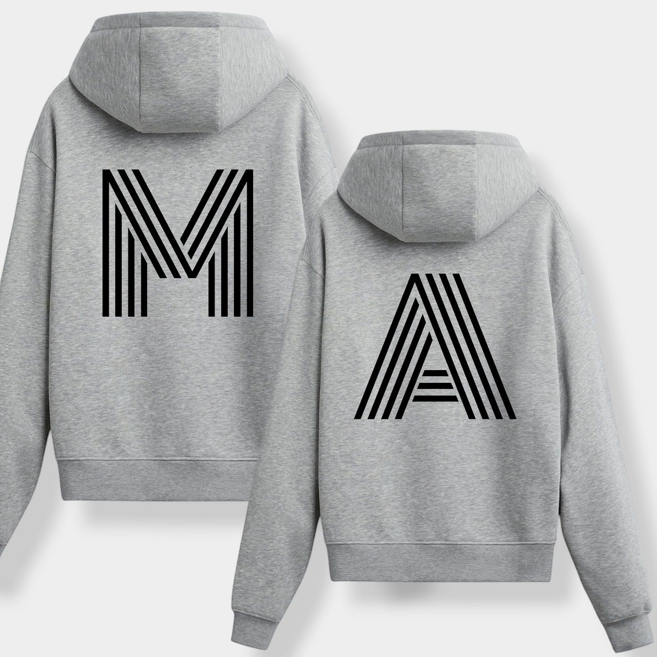 Sudadera Capucha Personalizada Inicial Retro