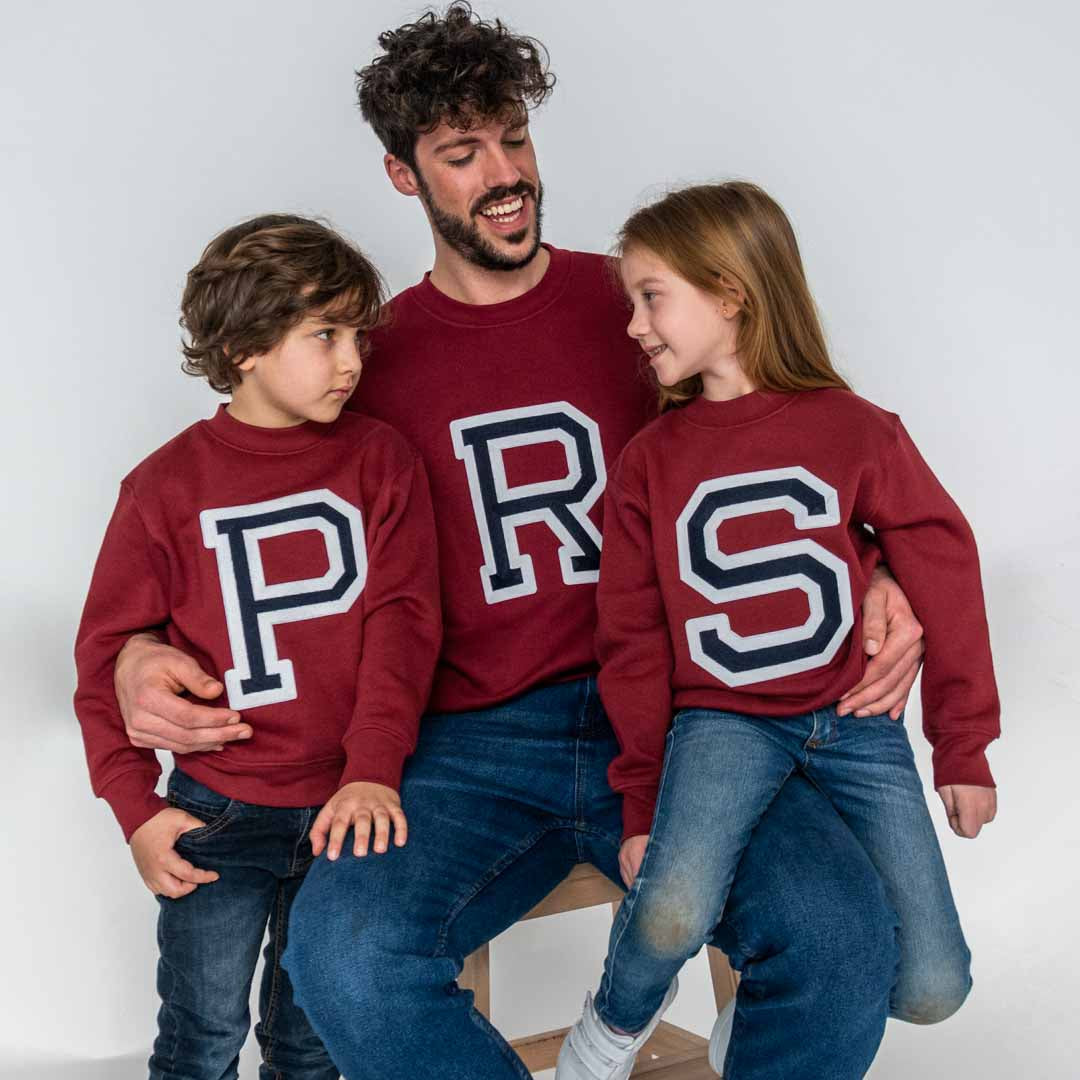 Sudadera Iniciales Granate