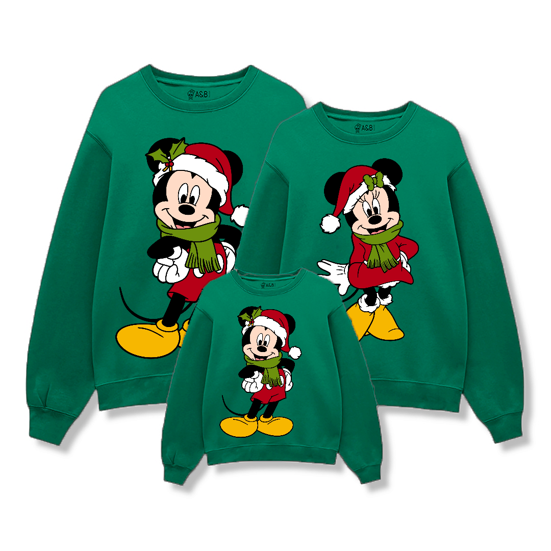 Sudadera Navideña Sudaderas Mickey Y Minnie Navidad Sudaderas De