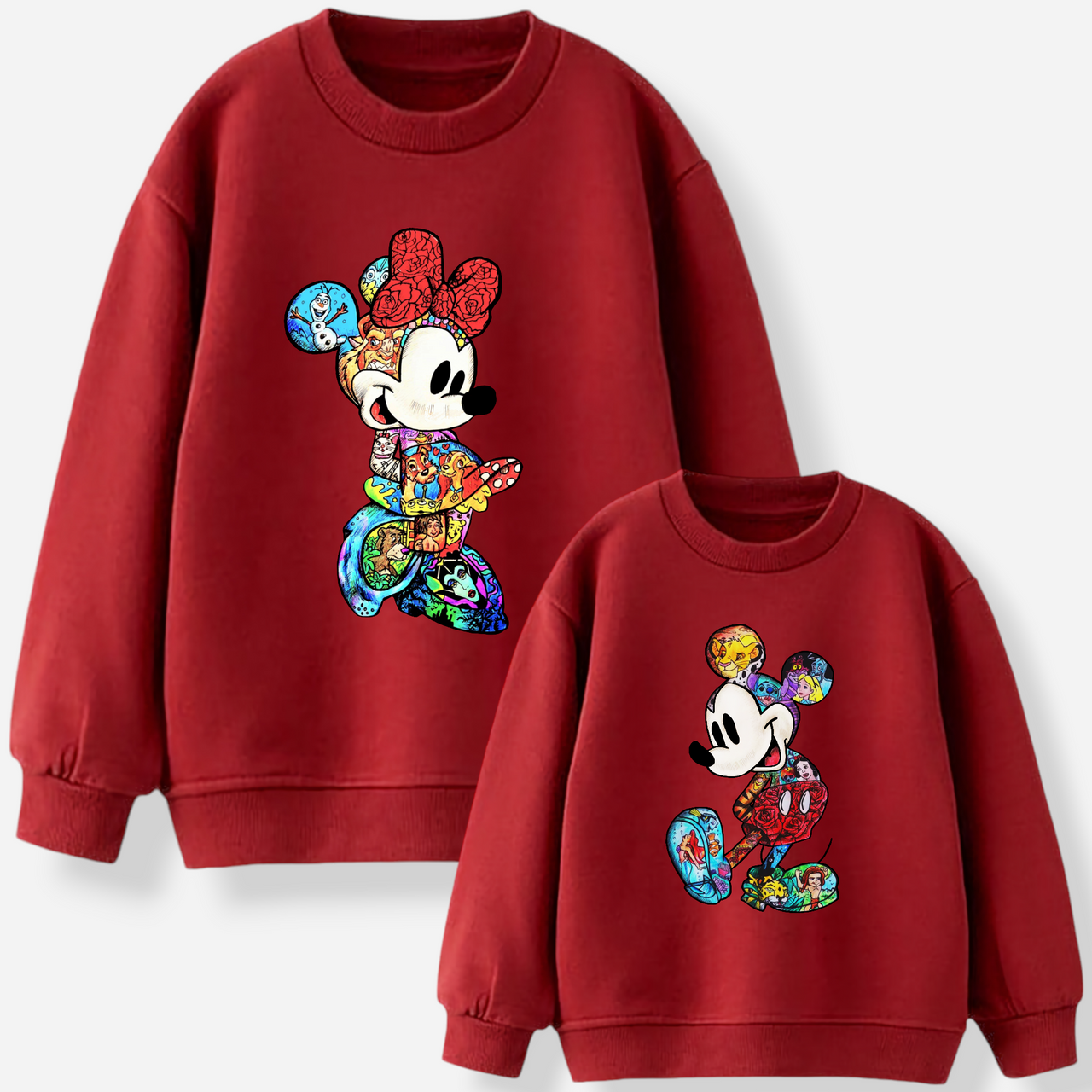 Sudadera Minnie & Mickey drawings