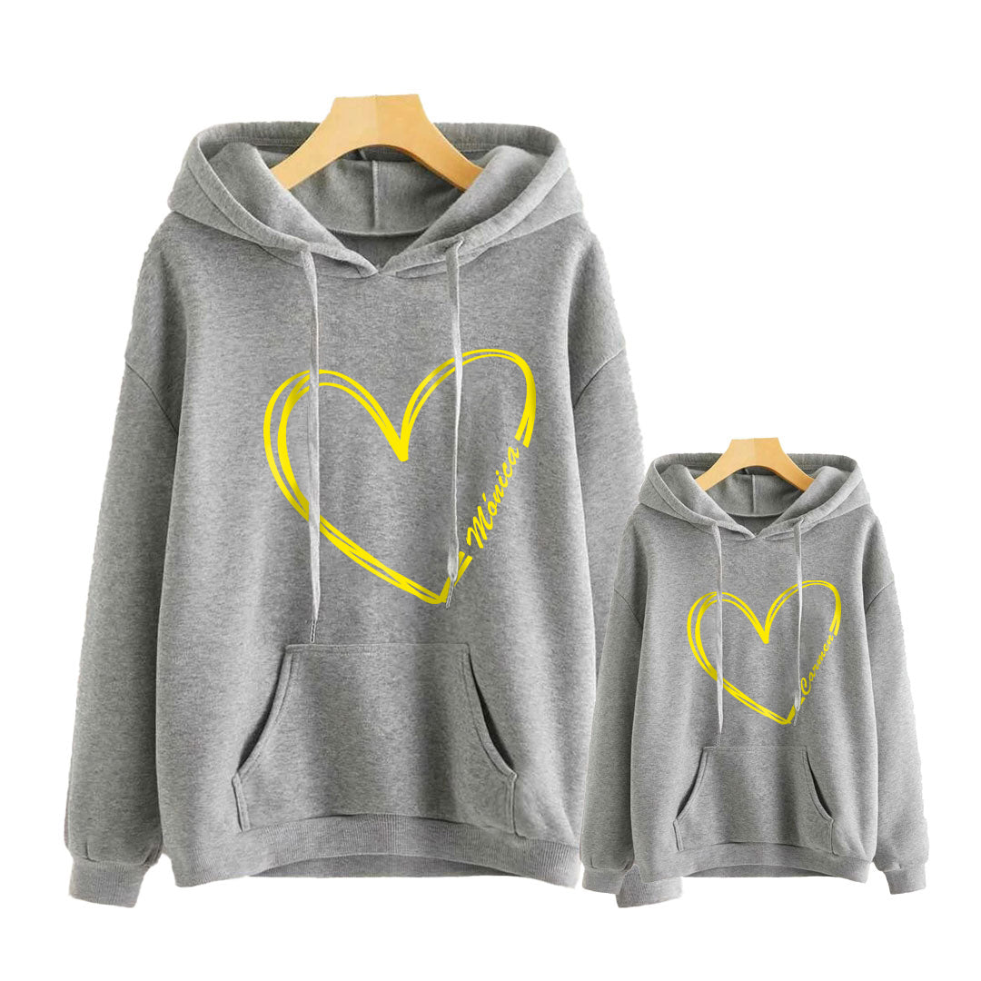 Sudadera capucha Personalizable corazón. Sudaderas personalizadas