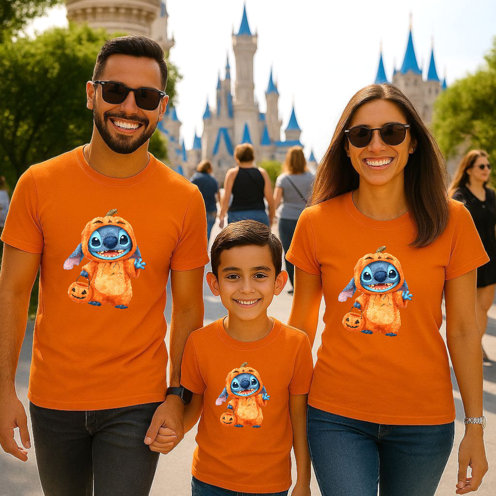 Camiseta Stitch Calabaza
