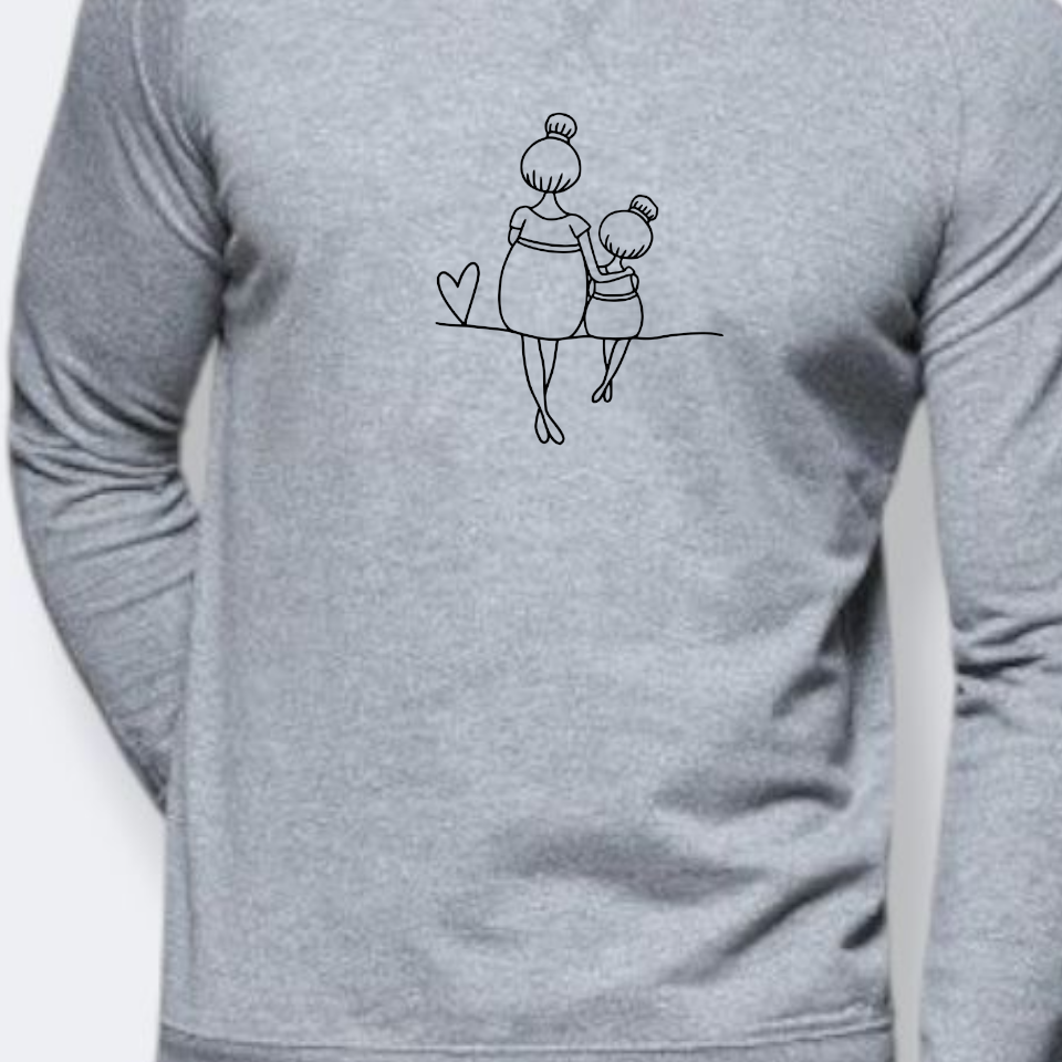 Sudadera Mami y niña Love Mini Algodón